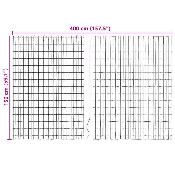 Bark Zaun 400x150 cm