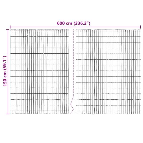 Rindenzaun 600x150 cm