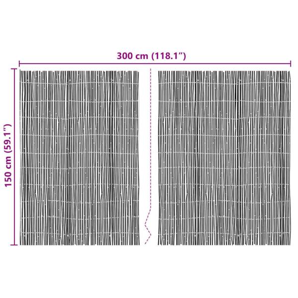 ARDEBO.de - Bambuszaun 300x150 cm