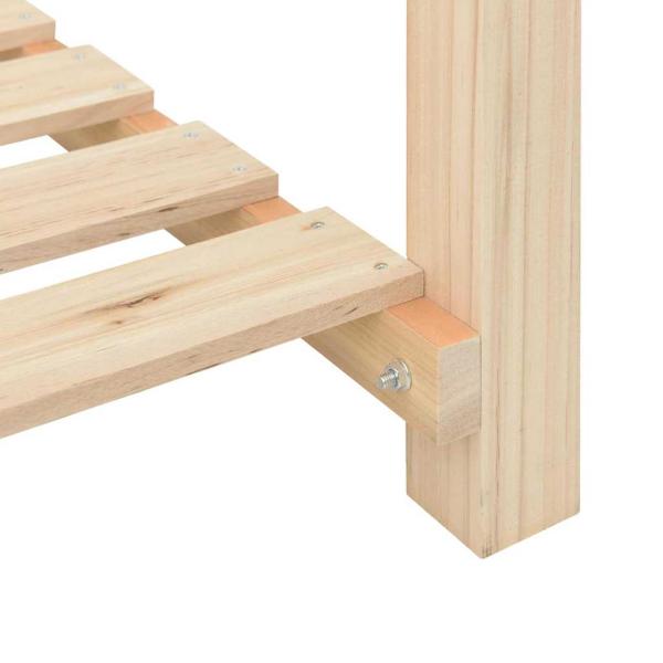 Gartenpflanzer mit Regal 71x37x76 cm aus solidem Kiefernholz