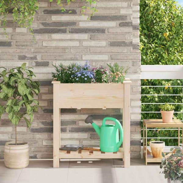 ARDEBO.de - Gartenpflanzer mit Gittern 71x37x76 cm aus massivem Kiefernholz