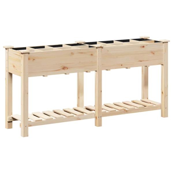 Gartenpflanzer mit Gittern 161x43x76 cm aus massivem Tannenholz