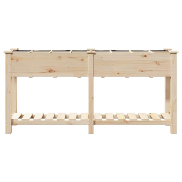 Gartenpflanzer mit Gittern 161x43x76 cm aus massivem Tannenholz