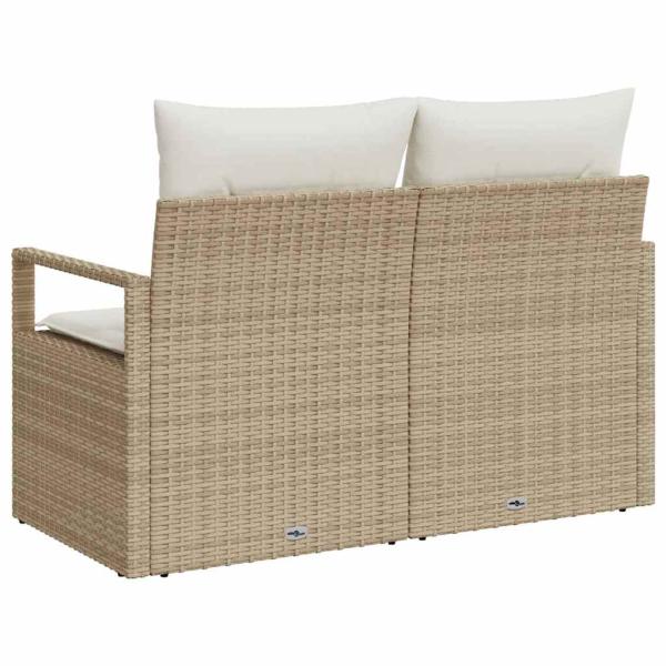 Garten-Sofa mit Kissen 120 x 62 x 69 cm Poly-Rattan