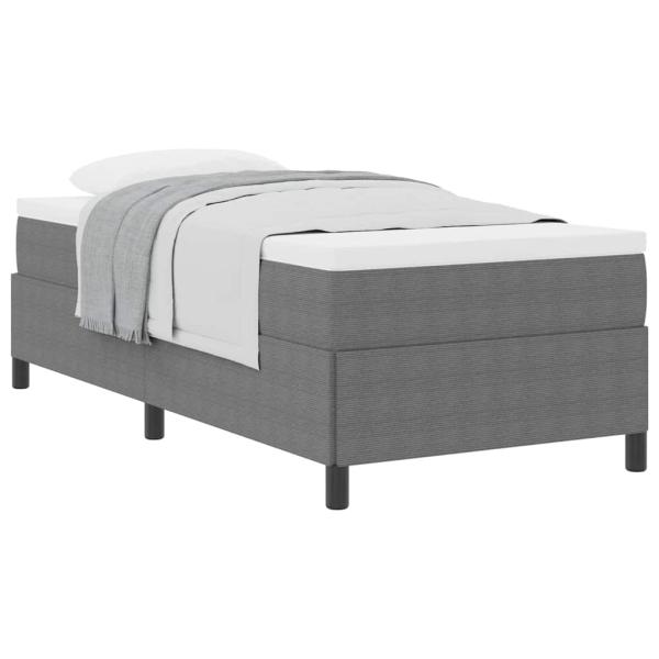 Bettgestell Hellgrau 80x200 cm Cordstoff