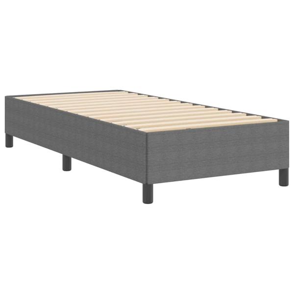 Bettgestell Hellgrau 80x200 cm Cordstoff