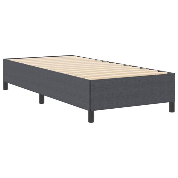 Bettgestell Dunkelgrau 90x200 cm Cord-Stoff