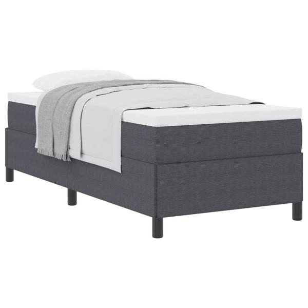 Bettgestell Dunkelgrau 90x200 cm Cord-Stoff