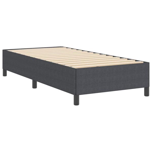 Bettgestell Dunkelgrau 90x200 cm Cord-Stoff