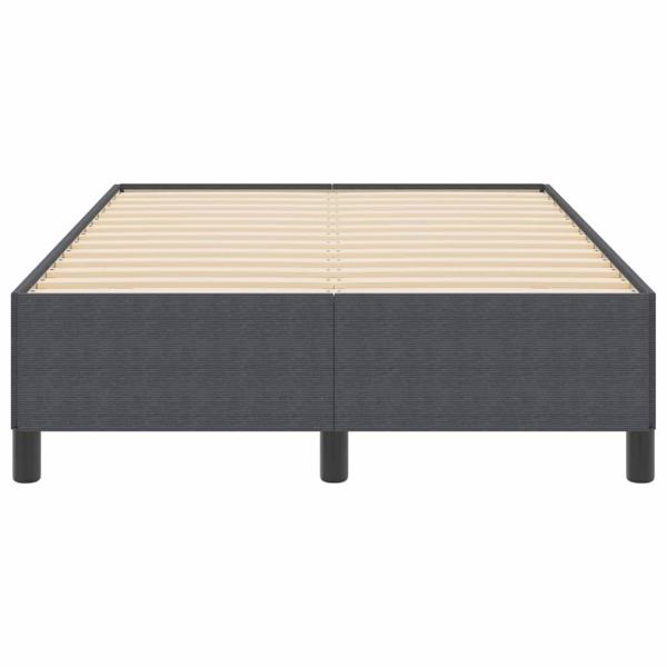 Bettgestell Dunkelgrau 120x190 cm Cord-Panama-Stoff