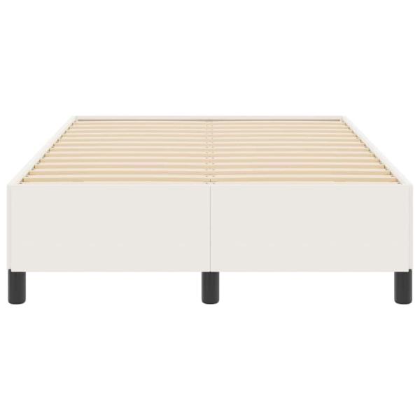 Bettgestell Creme 120x190 cm aus Cord-Stoff