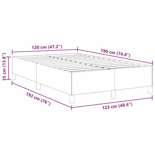 Bettgestell Creme 120x190 cm aus Cord-Stoff