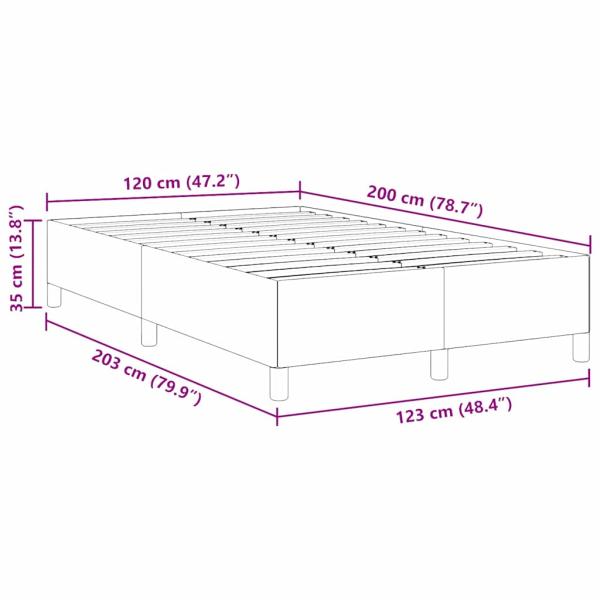 Bettgestell Blau 120x200 cm Cord-Stoff