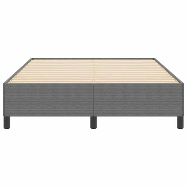 Bettgestell Hellgrau 140x190 cm Cord- Stoff
