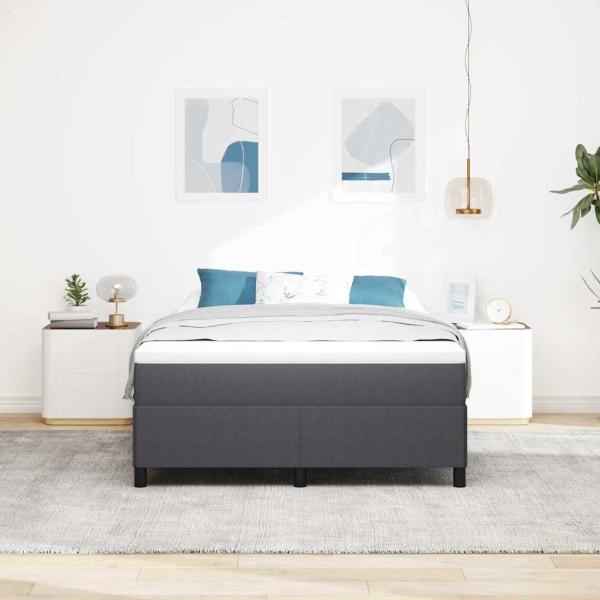 Bettgestell Dunkelgrau 140x190 cm Cord-Stoff