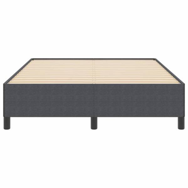 Bettgestell Dunkelgrau 140x190 cm Cord-Stoff