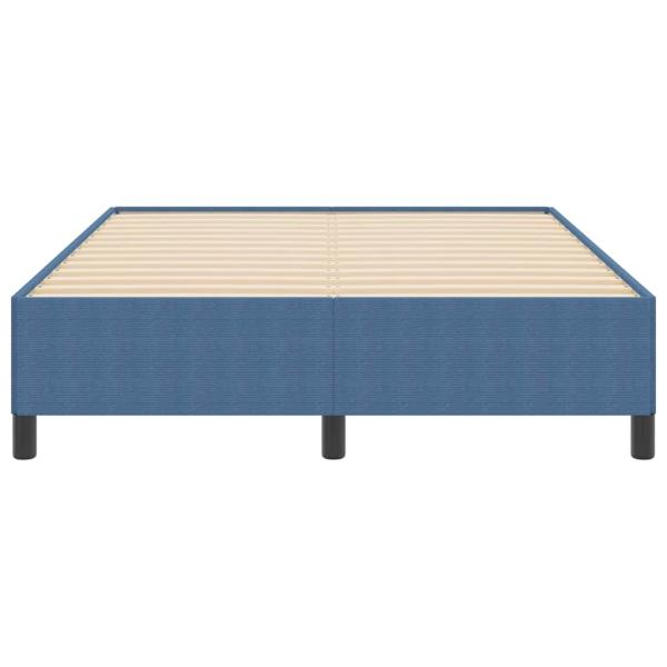 Boxspringbett Blau 140 x 190 cm Cordstoff