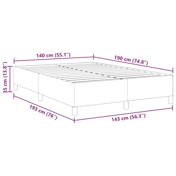 Bettgestell Lichtgrün Grau 140x190 cm Cordstoff