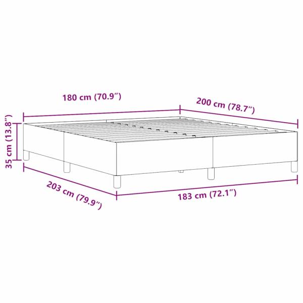 Bettgestell Creme 180x200 cm Cordstoff