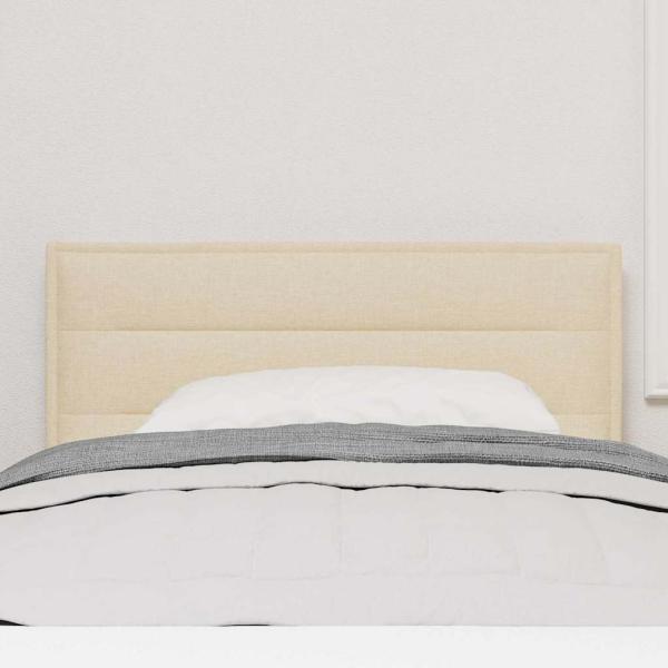 Kopfteil Linien Design Creme 100 cm Stoff