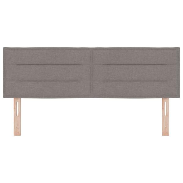 Kopfteil Linien Design Taupe 140 cm Stoff