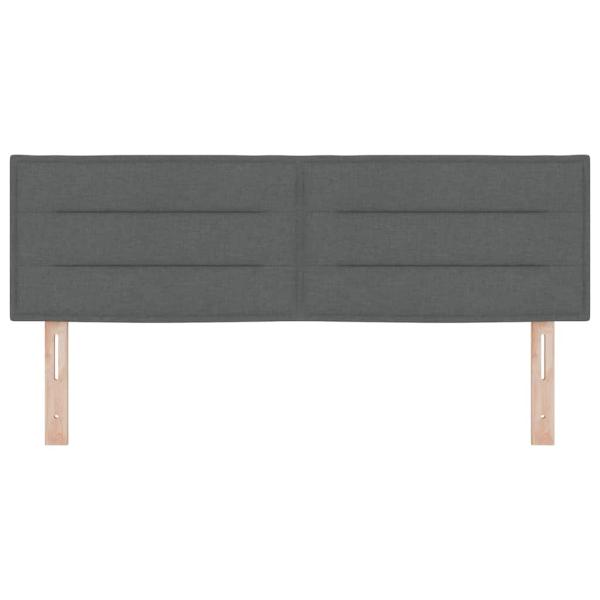 Kopfteil Linien Design Dunkelgrau 160 cm Stoff