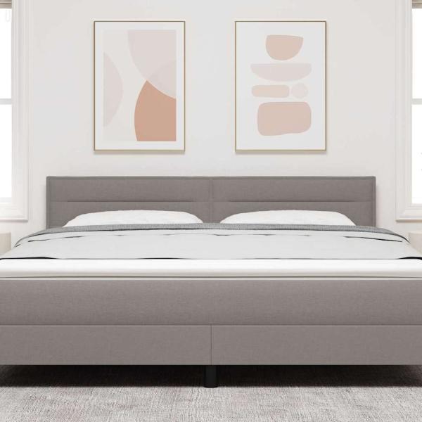 Kopfteil Linien Design Taupe 180 cm Stoff