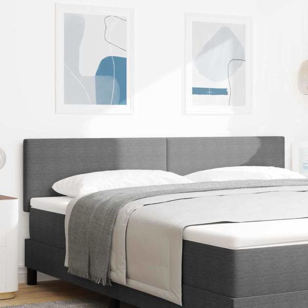 ARDEBO.de - Kopfteil Schlichtes Design Hellgrau 180 cm aus Cord-Stoff