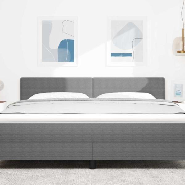 Kopfteil Schlichtes Design Hellgrau 180 cm aus Cord-Stoff