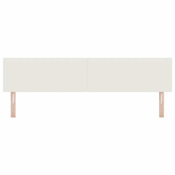 Kopfteil Schlichtes Design Creme 200 cm Cord-Stoff