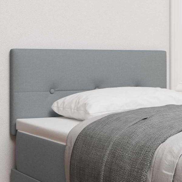 ARDEBO.de - Kopfteil mit Knopfheftung Hellgrau 100 cm Stoff