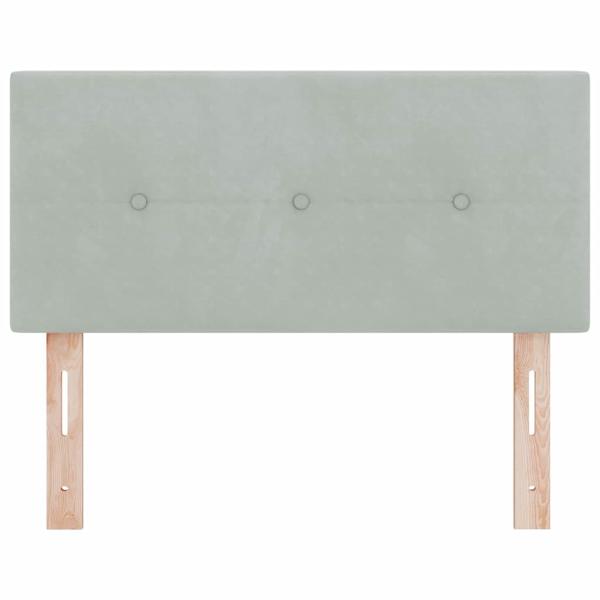 Kopfteil mit Knopfsteppung Hellgrau 100 cm Velvet