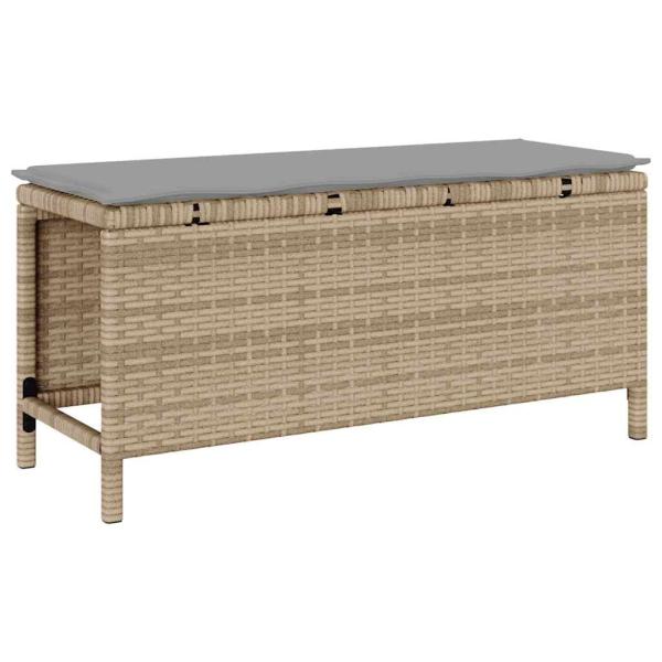 3-teiliges Garten-Esszimmer-Set mit Kissen Beige Poly Rattan Akazie