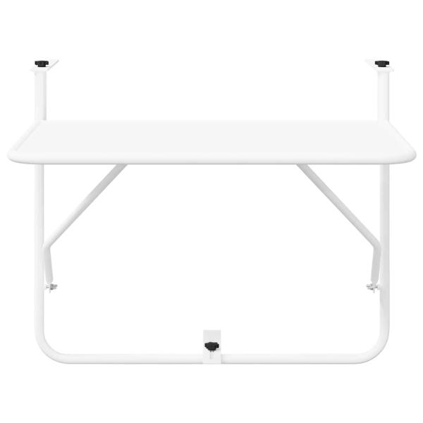 Klapptisch Balkon Weiß 60x40 cm Stahl