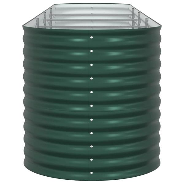 Gartenhochbeet Grün 400x80x81 cm Verzinkter Stahl