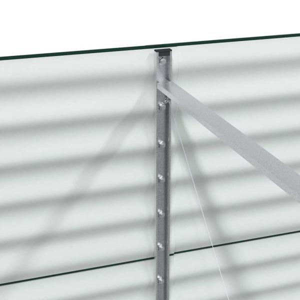 Gartenhochbeet Grün 400x80x81 cm Verzinkter Stahl