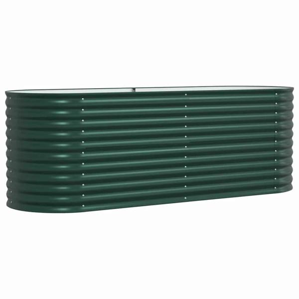 Garten Hochbeet Grün 240x80x81 cm Verzinkter Stahl