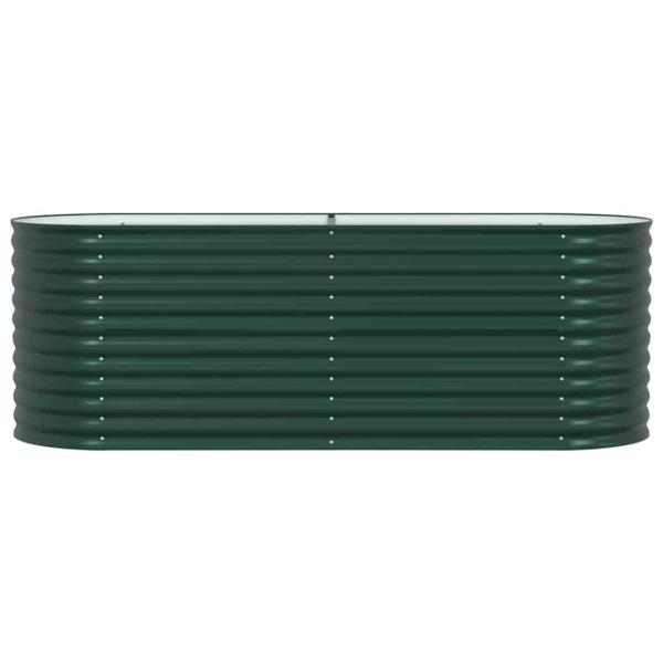 Garten Hochbeet Grün 240x80x81 cm Verzinkter Stahl