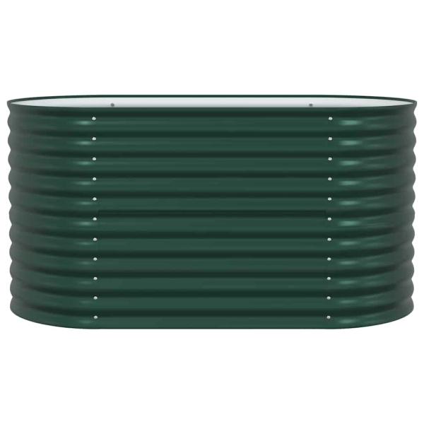 Garten-Hochbeet Grün 160x80x81 cm aus galvanisiertem Stahl