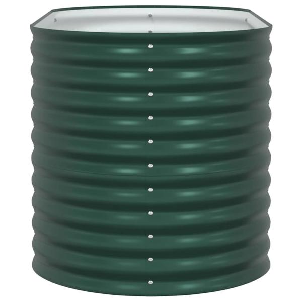 Garten-Hochbeet Grün 160x80x81 cm aus galvanisiertem Stahl