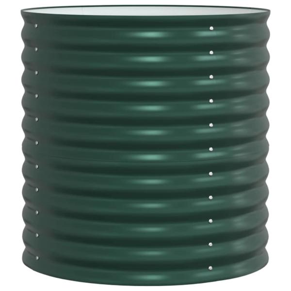 Garten-Hochbeet Grün 80x80x81 cm aus verzinktem Stahl