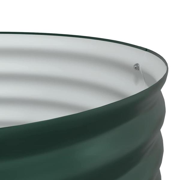 Garten-Hochbeet Grün 80x80x81 cm aus verzinktem Stahl