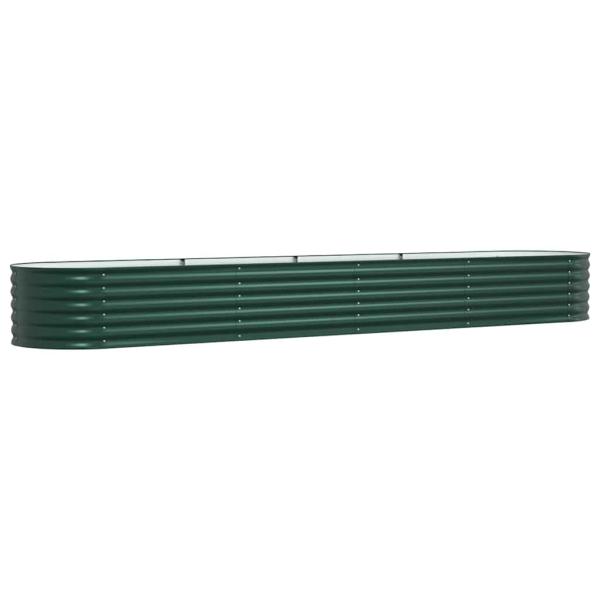 Hochbeet Garten Grün 400x80x44 cm aus galvanisiertem Stahl