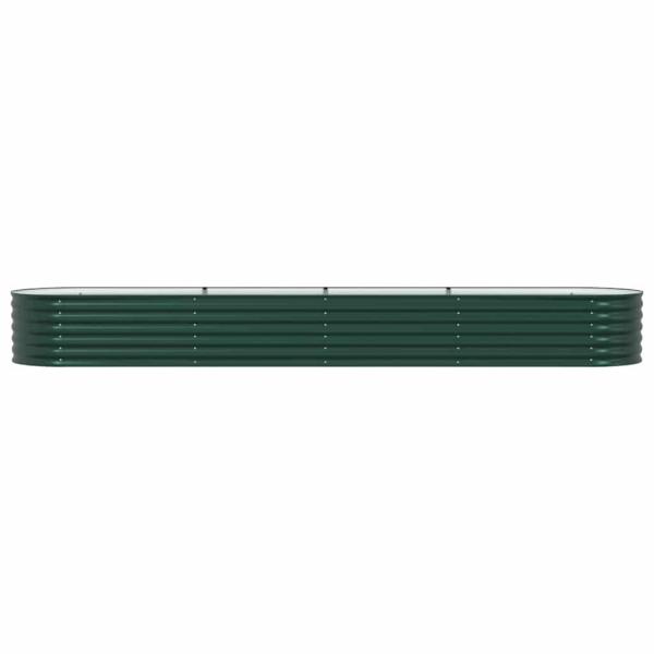 Hochbeet Garten Grün 400x80x44 cm aus galvanisiertem Stahl