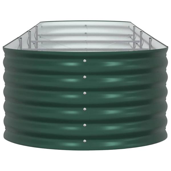 Hochbeet Garten Grün 400x80x44 cm aus galvanisiertem Stahl