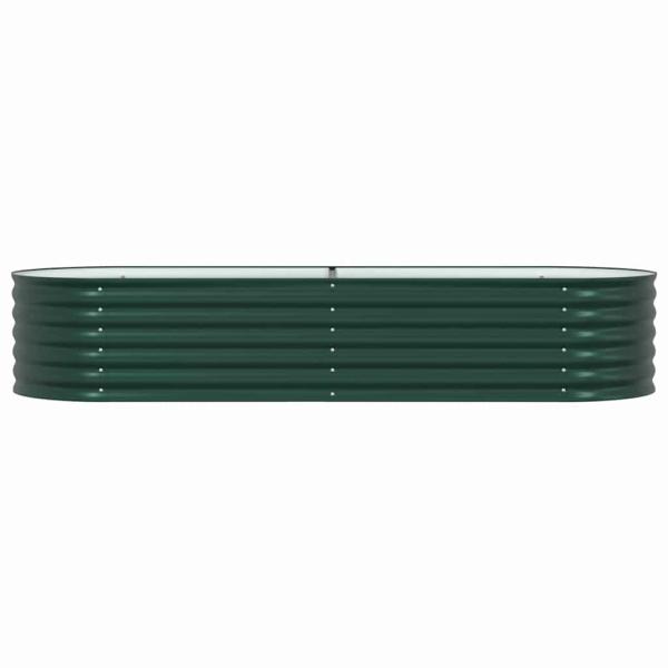 Garten-Hochbeet grün 240x80x44 cm, galvanisierter Stahl