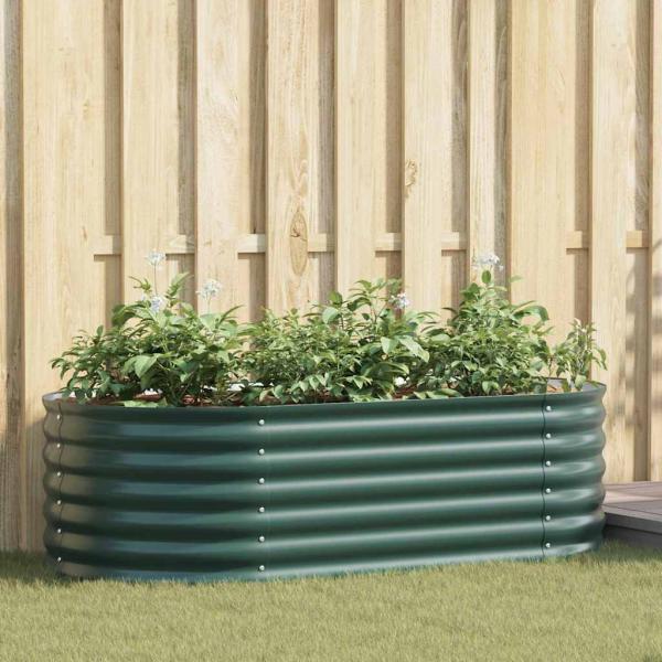 ARDEBO.de - Hochbeet Garten Grün 160x80x44 cm, aus galvanisiertem Stahl