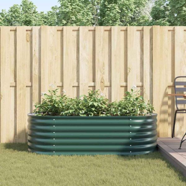 Hochbeet Garten Grün 160x80x44 cm, aus galvanisiertem Stahl