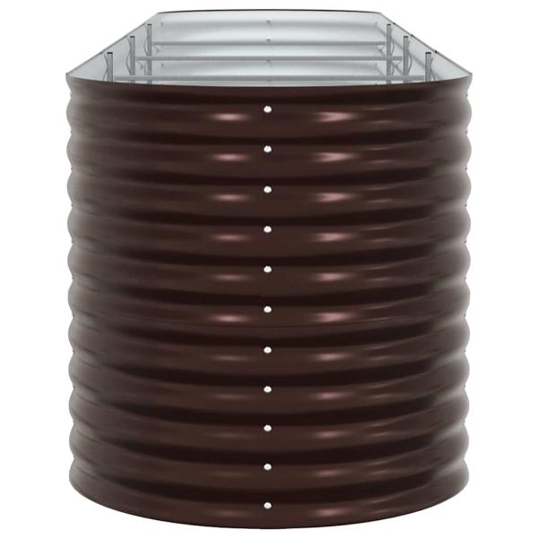 Garten Hochbeet Braun 400x80x81 cm aus verzinktem Stahl
