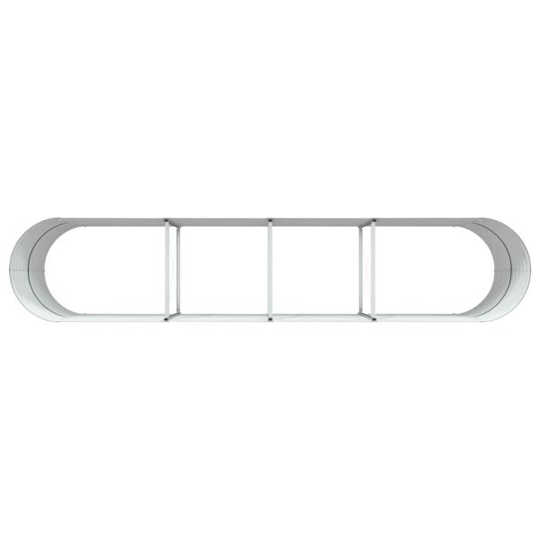 Garten Hochbeet Braun 400x80x81 cm aus verzinktem Stahl